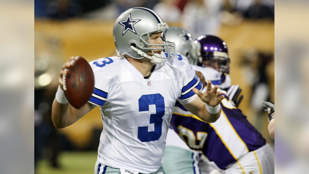 Dallas Cowboys' wide receiver Jesse Holley (16) reacts on the bench after  scoring on an 82-yard punt-return for the winning score against the  Minnesota Vikings during the second half of a NFL