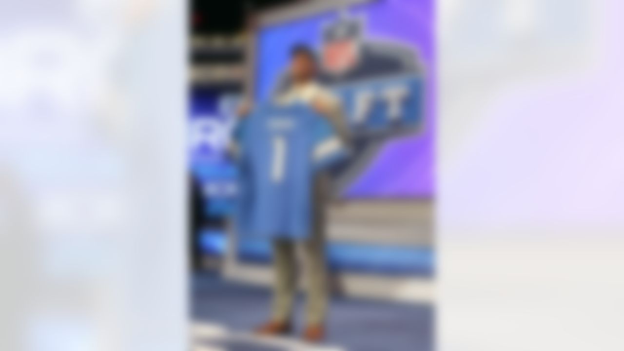 Eric Ebron poses for a picture after being selected by the Detroit Lions during the 2014 NFL Draft at Radio City Music Hall on May 8, 2014 in New York, NY. (Perry Knotts/NFL)