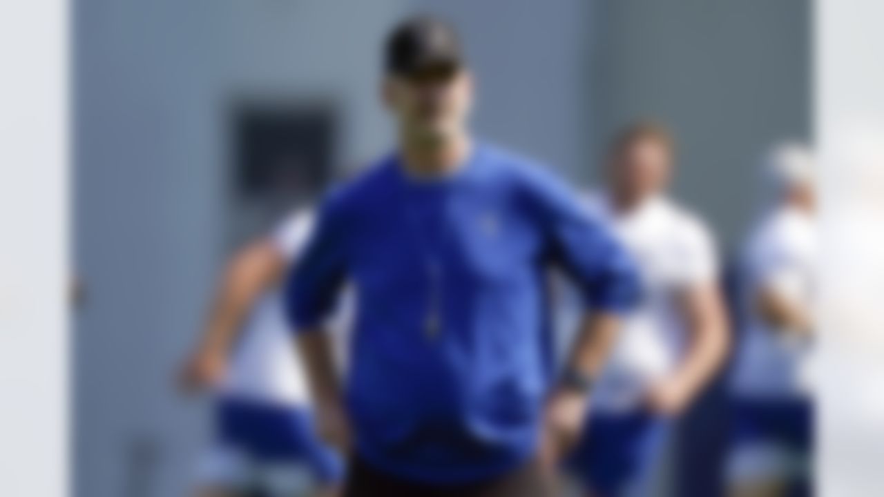 Indianapolis Colts head coach Frank Reich watches during NFL football practice, Thursday, May 20, 2021, in Indianapolis.