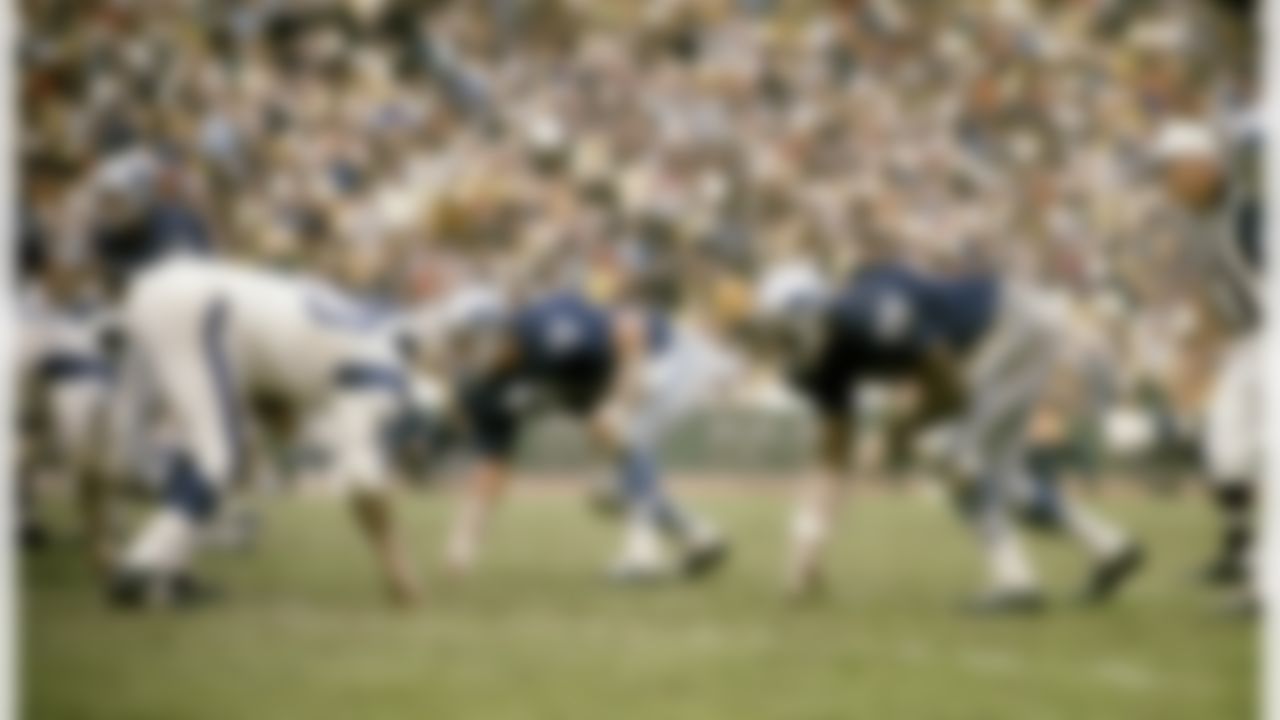 Detroit Lions defensive tackle Alex Karras (71) in action during the Lions 10-7 loss to the Los Angeles Rams on November 3, 1968 at the Los Angeles Memorial Coliseum in Los Angeles, California. (National Football League)