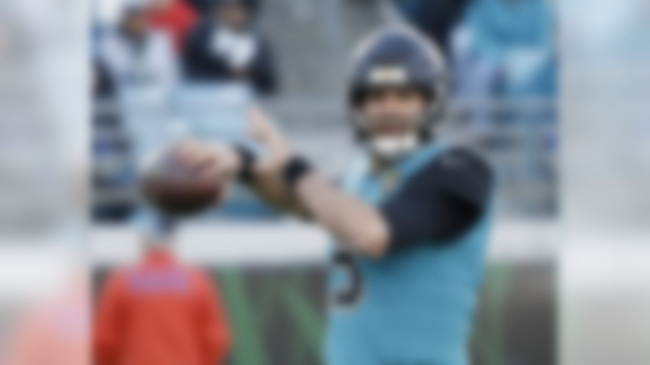 Jacksonville Jaguars quarterback Blake Bortles throws a pass during the first half of an NFL football game against the Seattle Seahawks, Sunday, Dec. 10, 2017, in Jacksonville, Fla. (AP Photo/John Raoux)