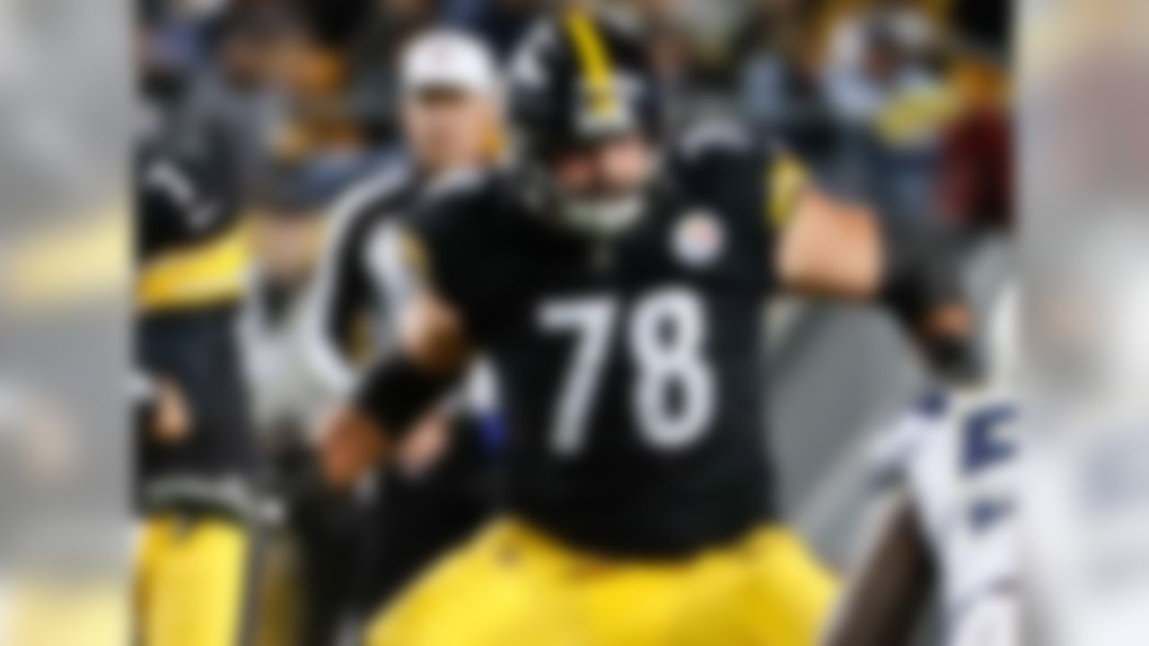 Pro team: Pittsburgh Steelers (2014-present).
A 2010 West Point graduate, Villanueva had the remarkable distinction of making a position switch from offensive line to wide receiver at the college level. He started at left tackle for the Black Knights as a junior, but led the team in every receiving category (34-522-5) a year later at 6-foot-10, 283 pounds. The Bengals decided not to sign him after trying him out at tight end in 2010, and he then embarked upon a decorated service career that included three tours of duty in Afghanistan and a pair of Bronze Star Medals. As a pro football player, he's developed from a practice squad player to two-time Pro Bowler over the course of five seasons, and has started 58 consecutive games for the Steelers over the last three seasons. Last year, the Steelers put his receiving skills back on display as he caught a TD pass on a fake field goal against the Denver Broncos.