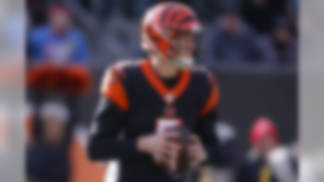 Cincinnati Bengals quarterback Ryan Finley looks to pass during the first half an NFL football game against the Pittsburgh Steelers, Sunday, Nov. 24, 2019, in Cincinnati. (AP Photo/Gary Landers)