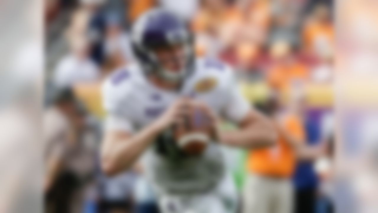 Thorson still has a ways to go, but when quarterbacks are able to make drastic improvements from Year One to Year Two, as Thorson did, evaluators tend to take notice. Thorson has good NFL size as well as natural throw-and-catch accuracy and ball placement that will endear him to scouts. Thorson has a good feel for touch throws and operates with desired timing. I'm curious about whether he has the arm strength to attack the wide side of the field or the deep middle with consistency.