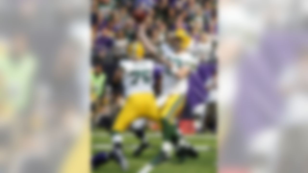 Green Bay Packers quarterback Aaron Rodgers (12) throws against the Minnesota Vikings in the first half of an NFL football game in Minneapolis, Sunday, Oct. 15, 2017. (AP Photo/Bruce Kluckhohn)