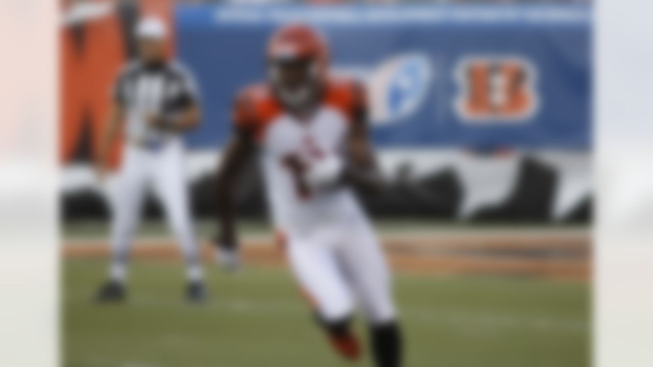 Cincinnati Bengals wide receiver A.J. Green in action against the Carolina Panthers in an NFL football game, Thursday, Aug. 25, 2011 in Cincinnati.