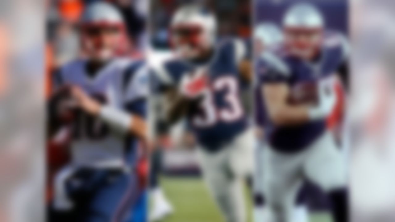 Previous rank: No. 1
While I think we can all agree there won't be a drop-off in handsomeness under center this September, time will tell if Jimmy G can hold the fort 'til Brady returns from his four-game suspension. The biggest factor for both QBs (and defenses trying to stop either) remains Gronk, a.k.a. The Best Tight End in NFL History. Until his injury, Lewis was a rare gem fetched from the figurative scrap heap (the place from which most of Bill Belichick's runners hail).
(*The Patriots would rank No. 3 with Tom Brady at QB)