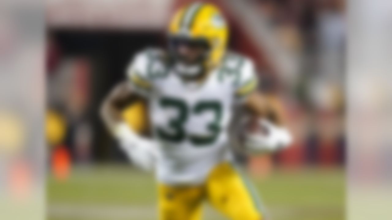 Jones is coming off a monster season that saw him score 19 times and finish second in fantasy points among running backs. So, regression was already a virtual guarantee in 2020. Now, he could wind up losing some touches (not a lot, but some) to rookie A.J. Dillon. With Jamaal Williams also in the mix, Jones has lost some of the luster he gained a season ago. I still like him as a top-15 pick, but his value took a hit.