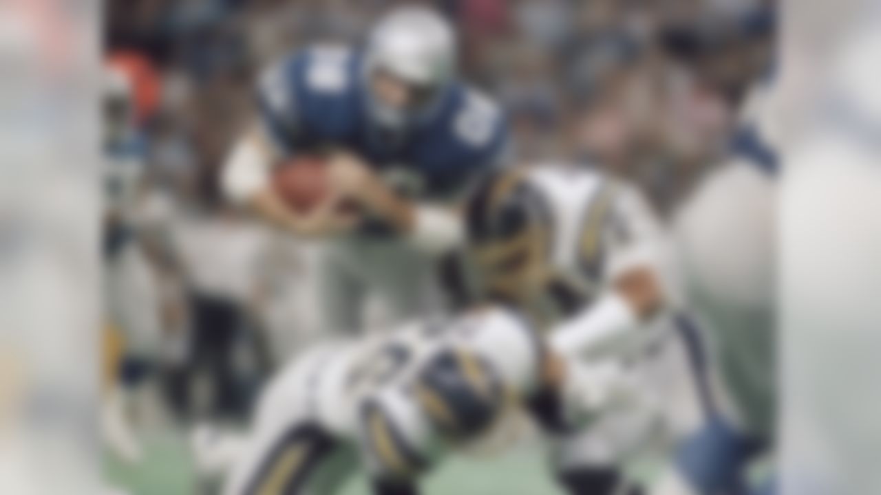 Seattle Seahawks (1976-1989)
Largent was a model of consistency who held the career receptions, yardage, and touchdowns record at the time of his retirement. His prime years were spent with Jim Zorn and a developing Dave Krieg -- not exactly the King of Beers at quarterback (sorry, trying to give the now-retired Peyton Manning more plugs here). The former Seahawk posted eight 1,000-yard seasons, despite playing through two strikes. Remember that this was in the late 1970s and '80s, when the passing game was still inhibited, compared with today's game (where we have an illegal contact call every five seconds). Largent was named to the Hall of Fame's All-Decade team of the '80s.