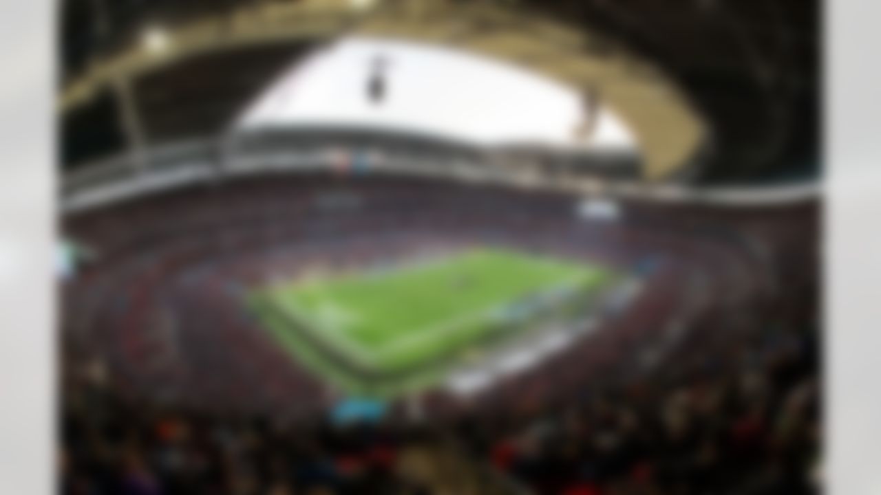 A general view of Wembley Stadium during an NFL football game between the Denver Broncos and the Jacksonville Jaguars at Wembley Stadium in London on Sunday, Oct. 30, 2022.