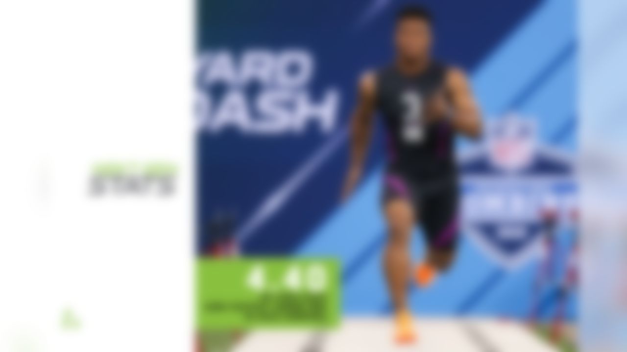 Saquon Barkley ran a 4.40 40-yard dash at the 2018 Combine, which was the second-fastest among running backs that year. Among players to participate in the 40-yard dash at the Combine, the five fastest ball carriers of 2018 (according to Next Gen Stats) all ran the 40 in less than 4.5 seconds.