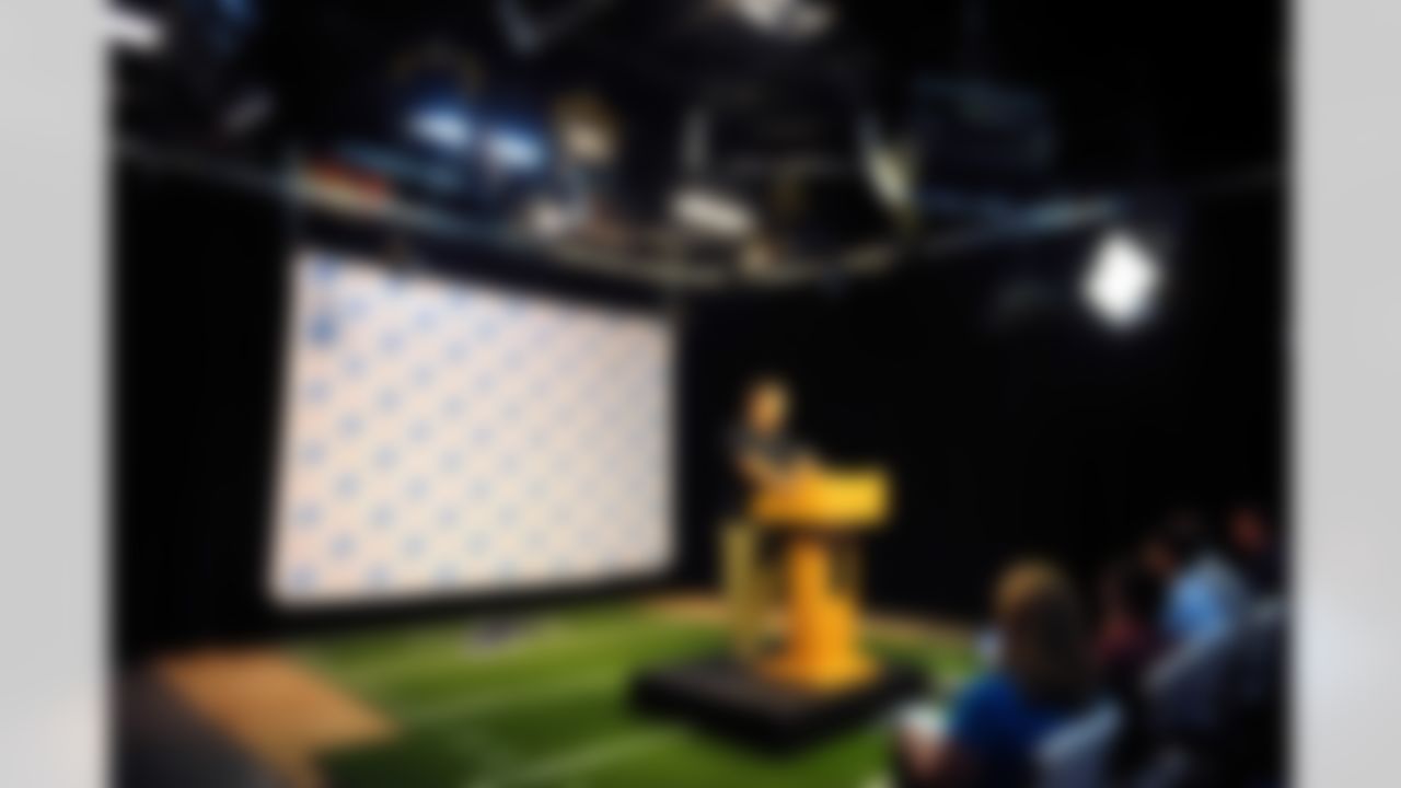 Jul 28, 2011; Allen Park, MI, USA; Detroit Lions head coach Jim Schwartz during a press conference at the Detroit Lions training facility. Mandatory Credit: Andrew Weber-US PRESSWIRE