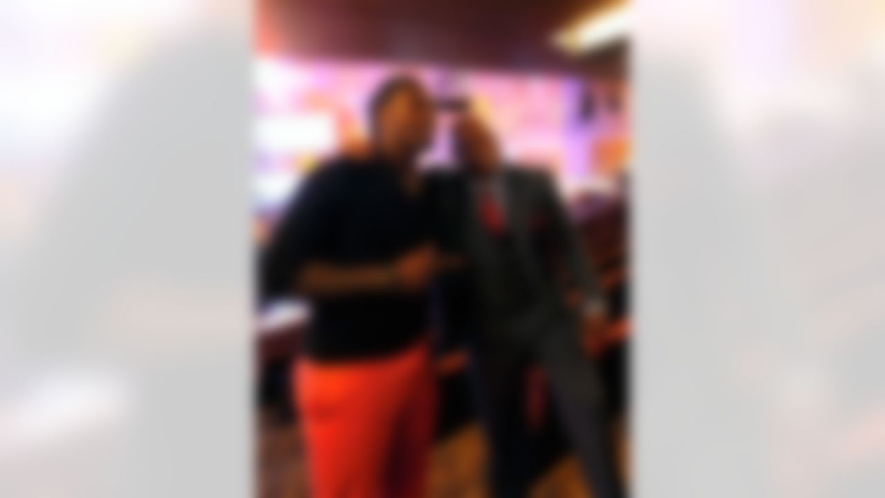 Jadeveon Clowney poses for a photo with NFL Network's Deion Sanders at Radio City Music Hall on May 7, 2014 in New York, NY. (Ben Liebenberg/NFL)