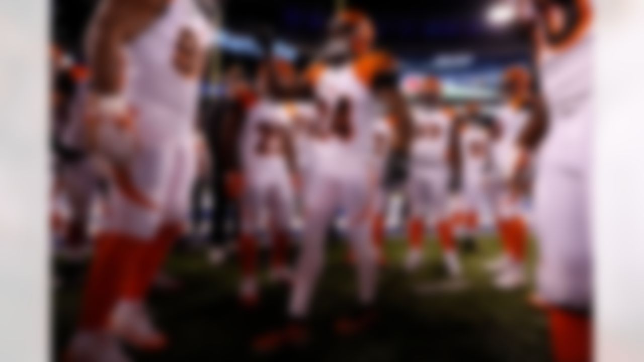 Cincinnati Bengals cornerback Adam Jones (24) in the pregame huddle during the NFL regular season game against the New York Giants on Monday, Nov. 14, 2016 in East Rutherford, NJ. (Ric Tapia/NFL)