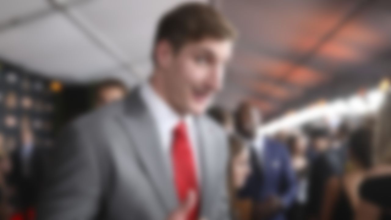 Los Angeles Chargers defensive end Joey Bosa arrives at the 6th annual NFL Honors award show at the Wortham Theater Center on Saturday, Feb. 4, 2017 in Houston.
