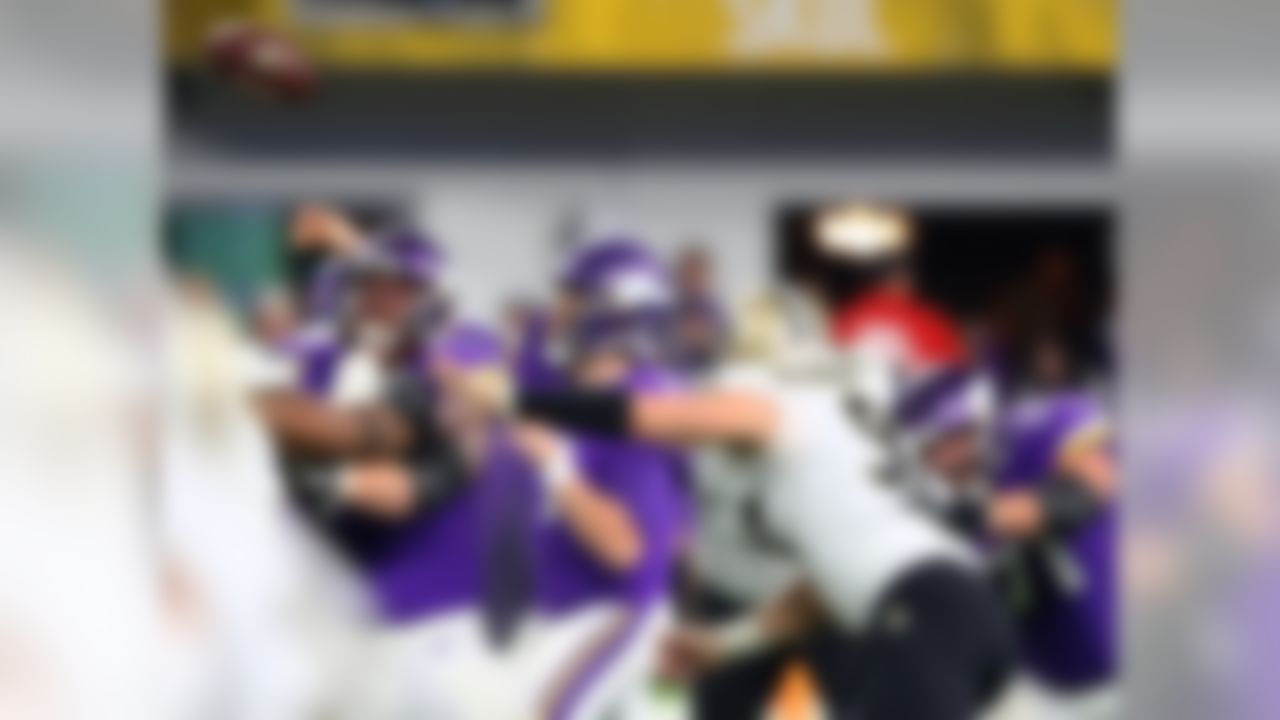 Minnesota Vikings quarterback Case Keenum throws the game winning touchdown.