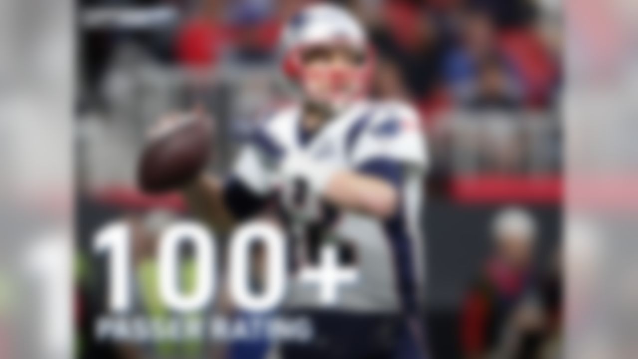 Tom Brady has 16 career playoff games with a 100+ passer rating, the most in the Super Bowl era.