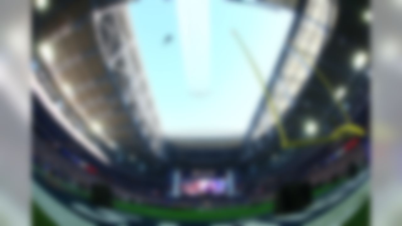 U.S Air Force Thunderbirds fly over University of Phoenix Stadium before the start of Super Bowl XLIX at University of Phoenix Stadium on Sunday, February 1, 2015, in Glendale, AZ. (Steve Sanders/NFL)