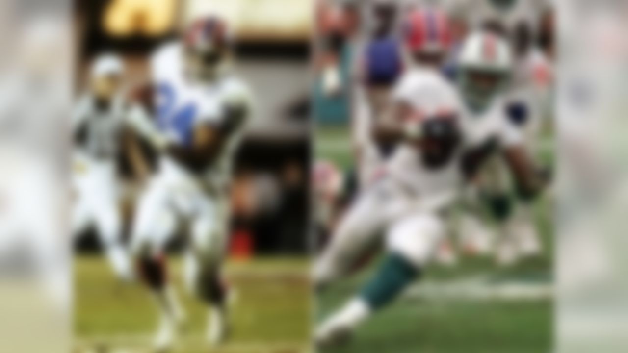 Thomas was one of the lynchpins in the high-powered Bills offense which won four AFC championships to kick off the 1990s. But when Thomas' run was over in Buffalo, he tried to keep the magic going for one more season in Miami in 2000.