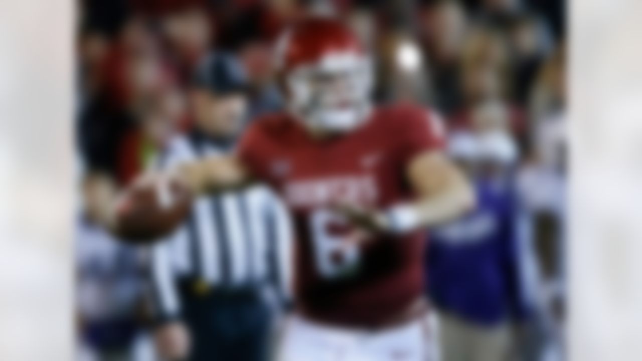 Game: Big 12 championship vs. TCU, Saturday, 12:30 p.m. ET, FOX
2017 stats: 247 of 346 (71.4 percent) for 4,097 yards, 37 TDs and 5 INTs. 79 rushes for 245 yards (3.1 average), 5 TDs.
It's possible that some of the players ranked higher of Mayfield on this list will be drafted earlier than Mayfield. But I don't know if those guys have the potential to make the same impact in the league as the Sooners' leader. He has the feistiness of Philip Rivers and the physical traits of Russell Wilson. Mayfield's a playmaker with the ability to stretch the field with his arm and move outside the pocket to throw or run when necessary.