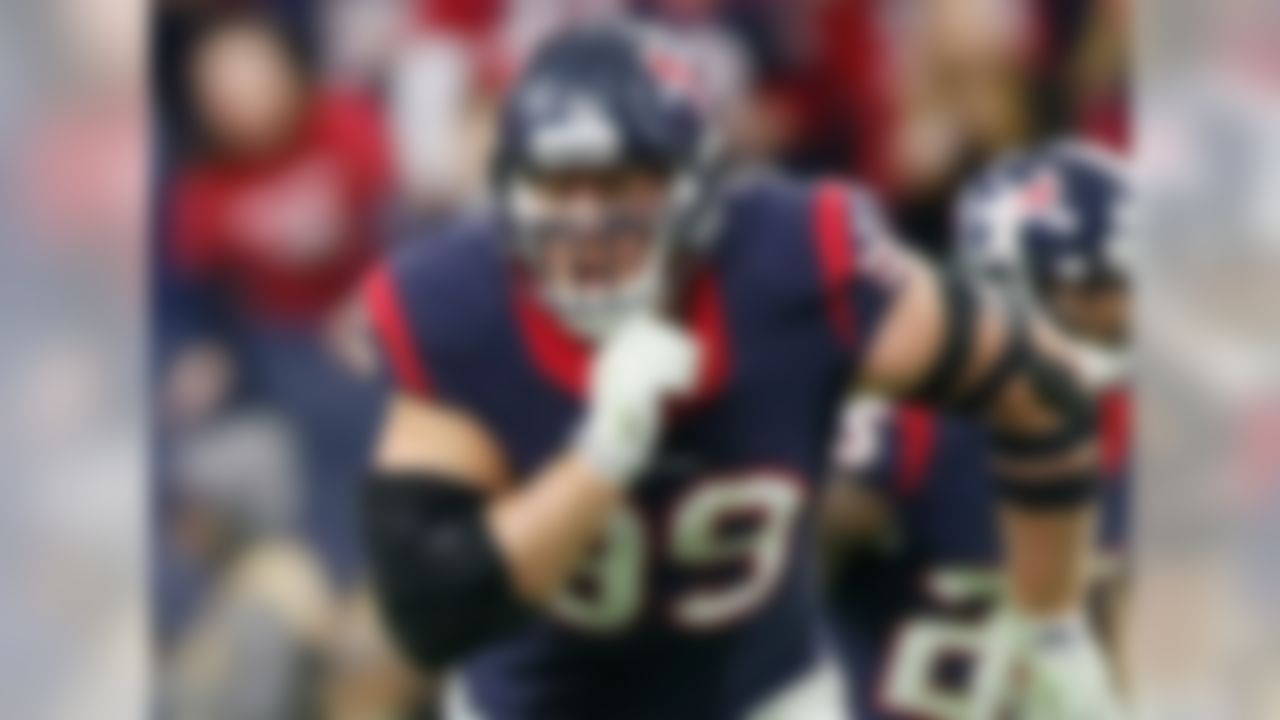 This cat is a freak, plain and simple. Having just earned his second Defensive Player of the Year nod in the past three seasons, Watt's an unstoppable megastar. He eclipsed 20 sacks for the second time in his four-year career. Oh, and for good measure, he established himself as a red-zone threat on offense, catching three touchdown passes. This dude's unfair.