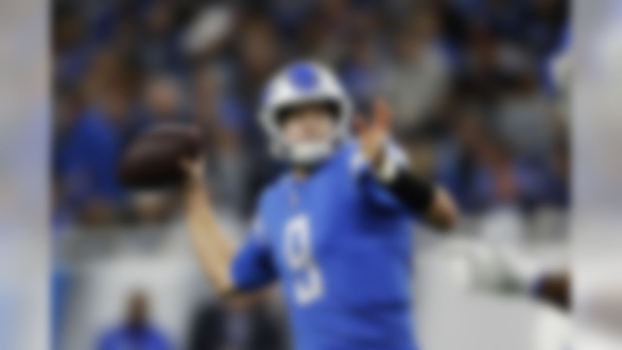 Detroit Lions quarterback Matthew Stafford throws during the first half of an NFL football game against the Minnesota Vikings, Sunday, Dec. 23, 2018, in Detroit. (AP Photo/Rey Del Rio)