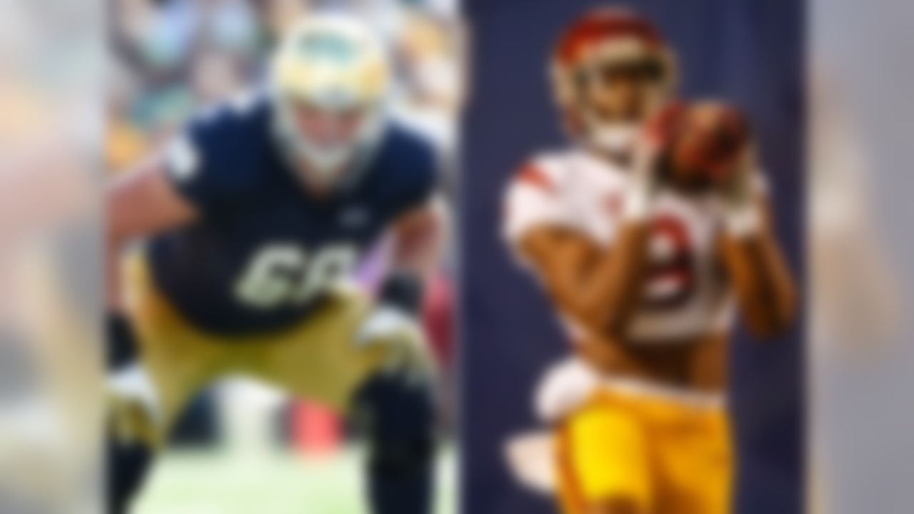 Players in CFB 24/7 Top 100: 5
Mike McGlinchey is expected to replace first-round pick Ronnie Stanley at left tackle for Notre Dame, and do so with great effectiveness. Behind him, the rushing duo of Josh Adams and Tarean Folston, who is returning from a knee injury, could be dynamic. USC will have its usual playmakers at the skill positions, led by Adoree' Jackson on defense and star receiver JuJu Smith-Schuster on offense. Up front, USC's Zach Banner is one of the nation's biggest (6-foot-9, 360 pounds) and best offensive tackles.