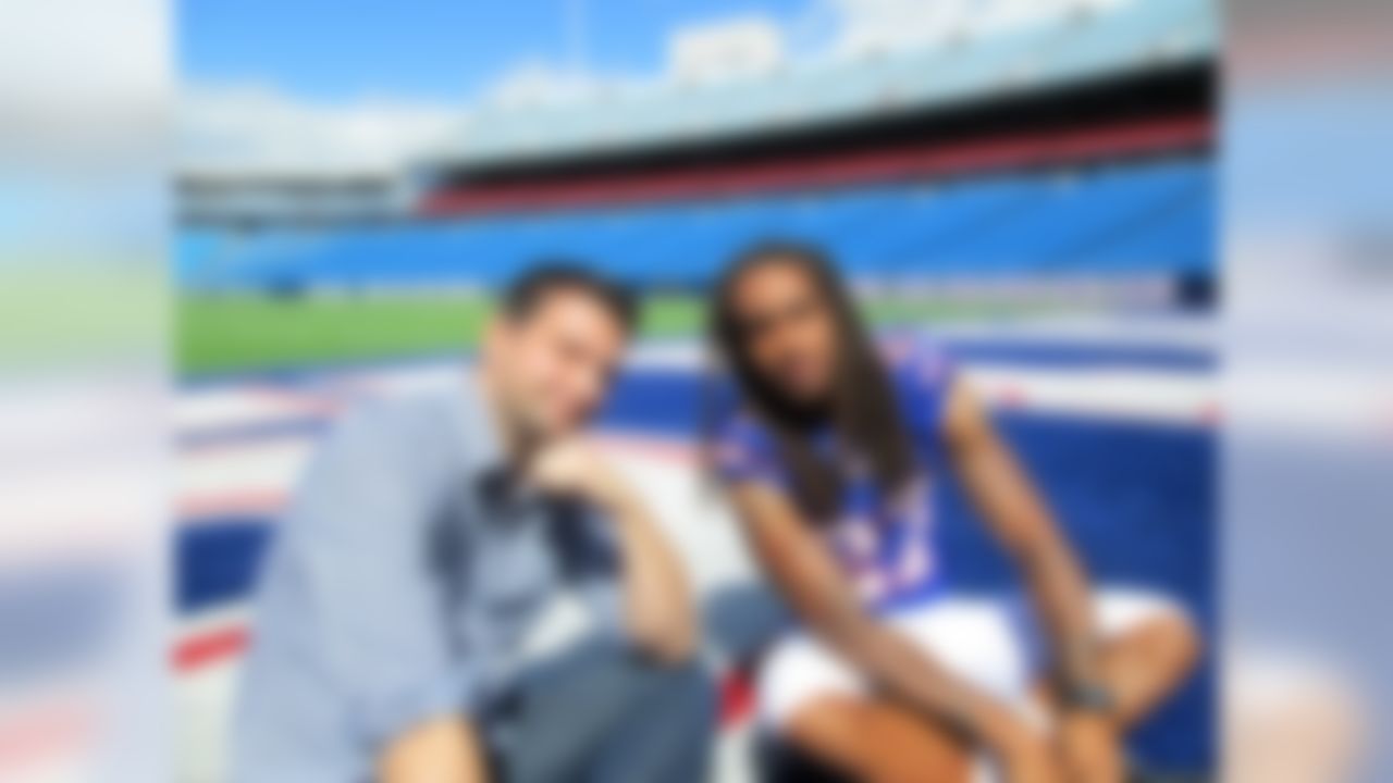 Dave Dameshek poses for a photo with Buffalo Bills defensive back Stephon Gilmore at Ralph Wilson Stadium in Orchard Park, NY. (National Football League)
