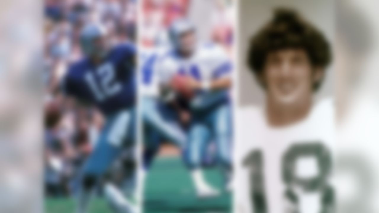 Staubach's mid- to late-'70s Cowboys were a perennial contender and a couple postseason plays away from going down as the mythical "best team ever." White -- who served as both punter and the '63 Heisman winner's backup -- took over in '80 and led Dallas to three straight NFC title games (while still handling the punting!). Carano didn't do much in the NFL, but went to USFL's Pittsburgh Maulers and contributed to the making of MMA's Gina Carano.