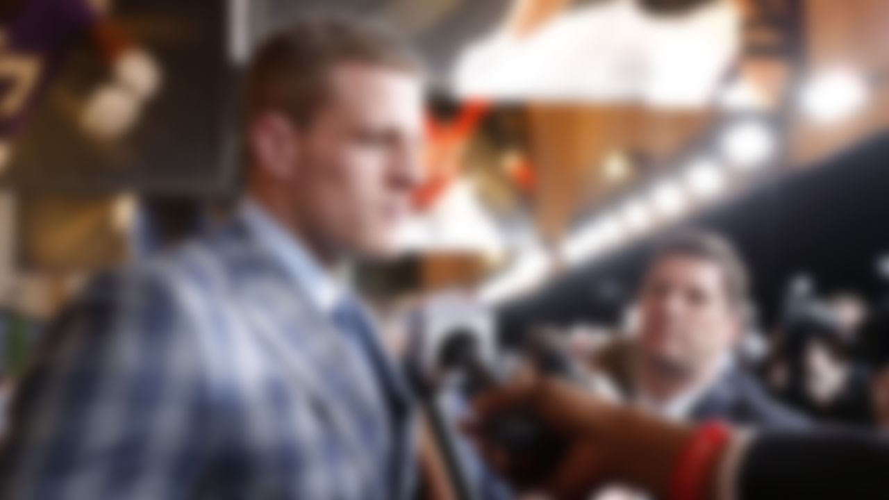 Houston Texans defensive end J.J. Watt arrives for the 4th Annual NFL Honors awards show at the Phoenix Symphony Hall on Saturday, January 31, 2015 in Phoenix.