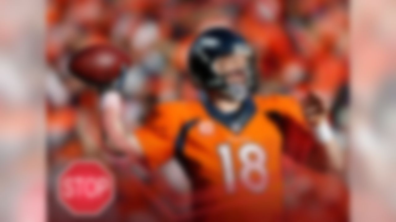 I'm not telling you to avoid Manning altogether, but I am telling you not to take him in Round 1. I know he scored more fantasy points than anyone last season, but does that guarantee him similar production in 2014? Well, keep in mind that no quarterback in NFL lore except Drew Brees has thrown for 5,000-plus yards or 40-plus touchdown passes in back-to-back campaigns. Also, waiting on a deep quarterback spot makes sense.