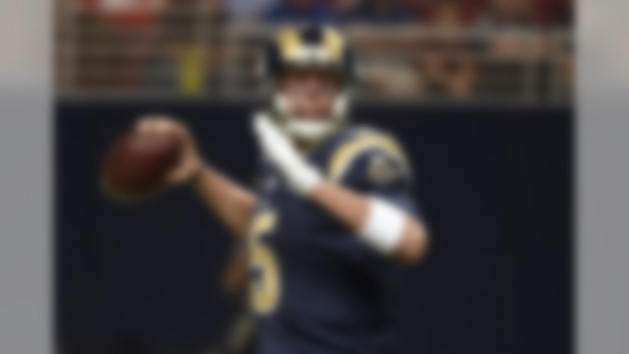 St. Louis Rams quarterback Nick Foles throws during the first quarter of an NFL preseason football game against the Kansas City Chiefs Thursday, Sept. 3, 2015, in St. Louis. (AP Photo/L.G. Patterson)