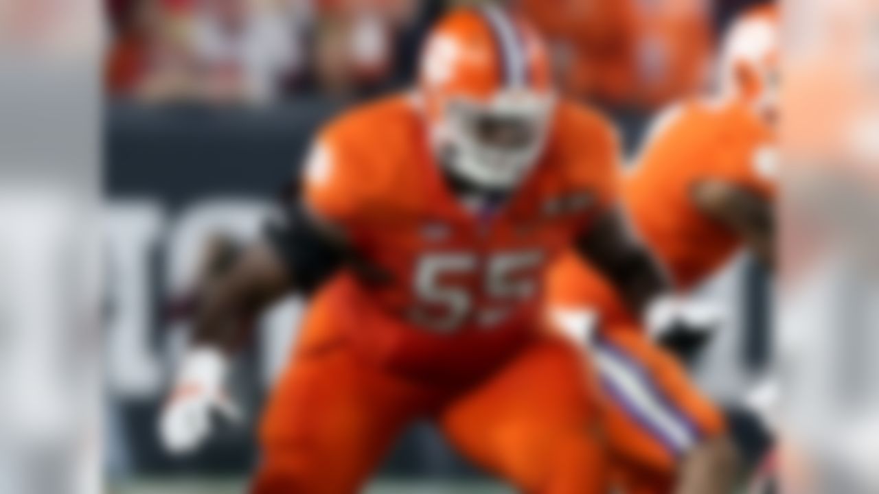With apologies to all their other Clemson Tigers with NFL potential that could have been ranked here (there are many), I'm going with one of the "big uglies" for the last spot on this list. Crowder is a short, squatty guard who plays with a nasty streak that NFL offensive line coaches love. He's listed at 6-foot-2, though I'm guessing that's a bit kind. His low center of gravity and 340-pound build are the reasons he's so successful as a run blocker, however. Crowder will attempt to get under the pads of Buckeyes defensive linemen in the run game, and despite his weight, he's able to hit targets off the line to free up the second level for Wayne Gallman and Co.
