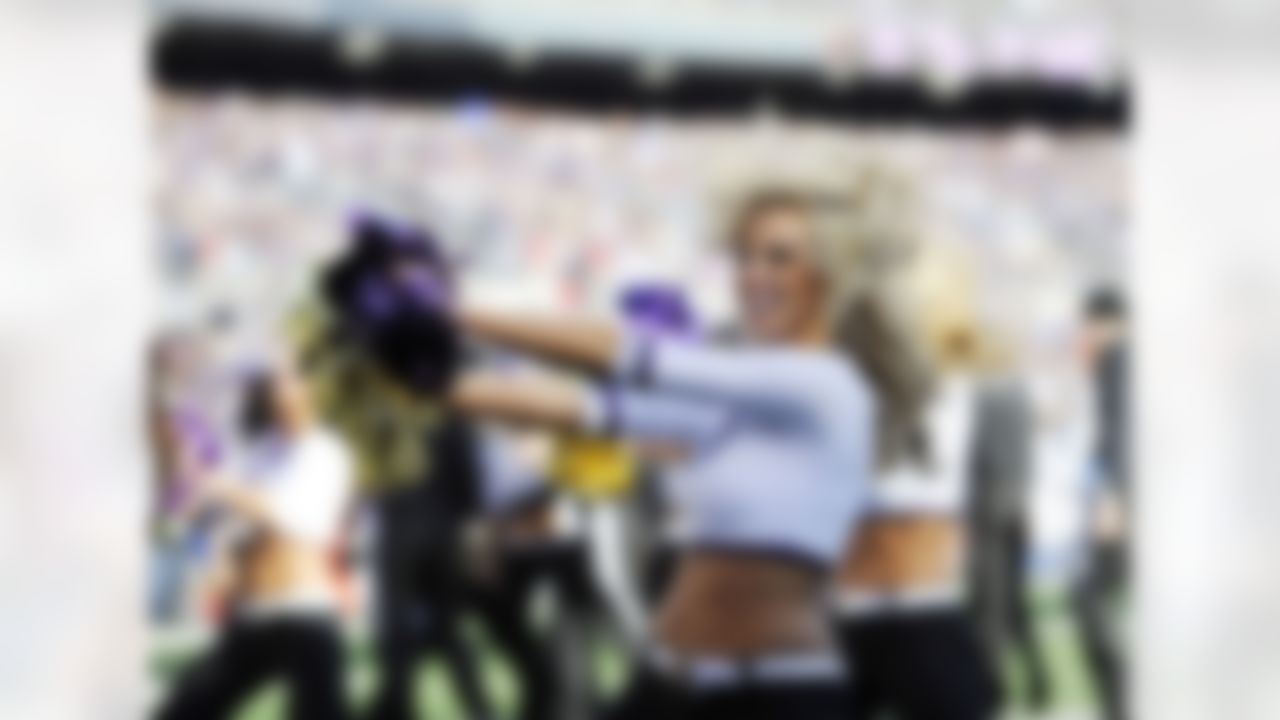 Baltimore Ravens cheerleaders perform during the first half of an NFL wild card playoff football game against the Baltimore Ravens, Sunday, Jan. 6, 2013, in Baltimore. (AP Photo/Nick Wass)