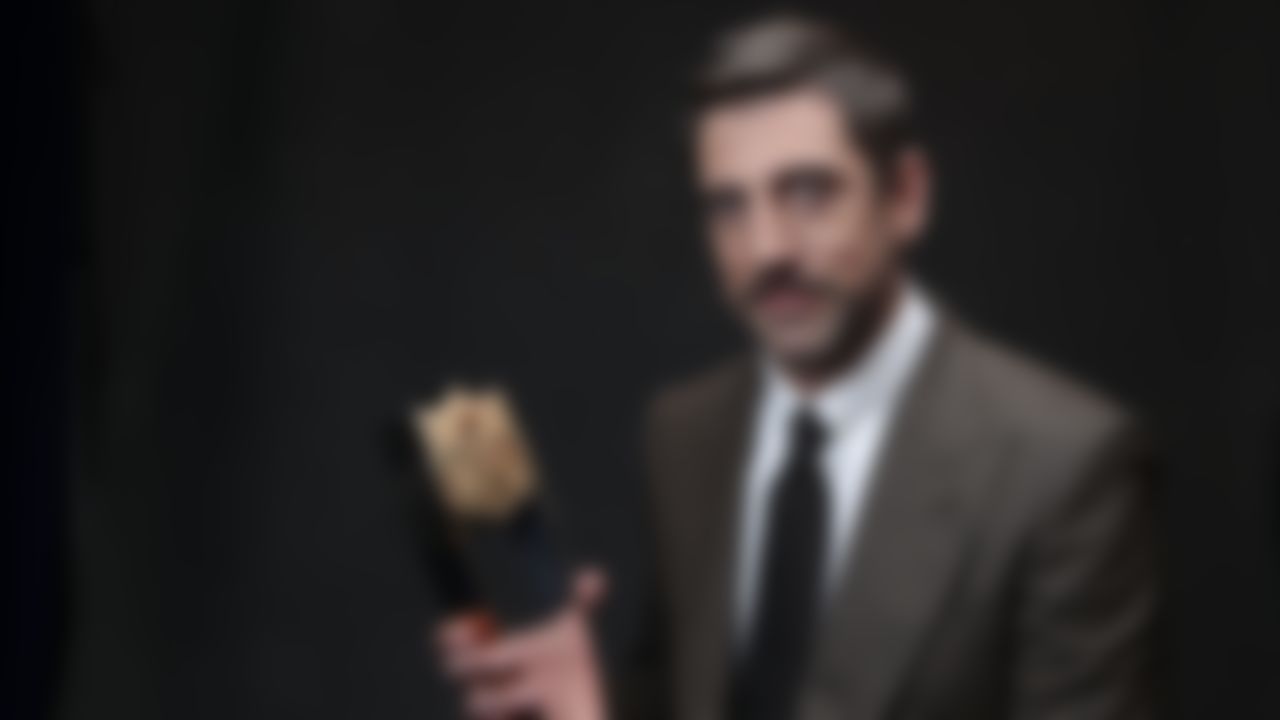 Green Bay Packers quarterback Aaron Rodgers poses for a portrait after winning the Moment of the Year award during the NFL Honors awards show, Saturday, Feb. 2, 2019 in Atlanta.