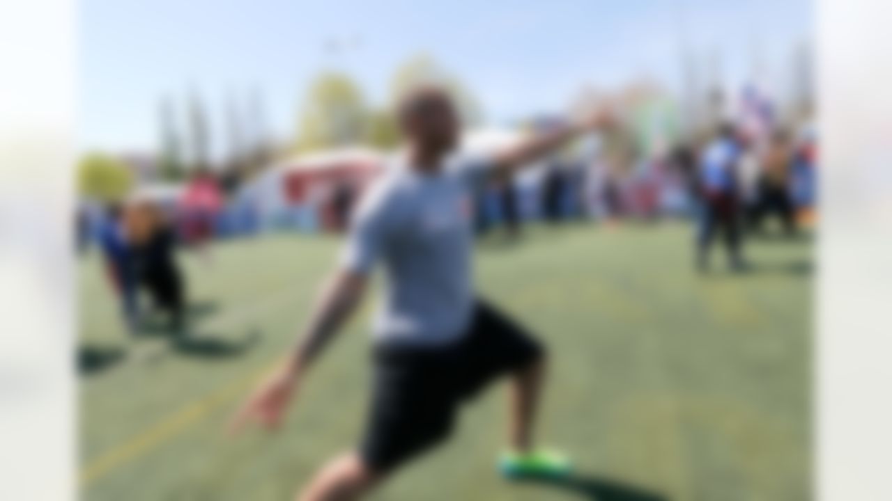 Eric Ebron participates during a NFL Play 60 event prior to the 2014 NFL Draft at Radio City Music Hall on May 8, 2014 in New York, NY.(Ben Liebenberg/NFL)