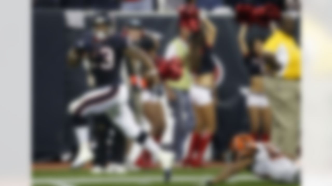 Houston Texans running back Arian Foster (23) against the Cincinnati Bengals during the fourth quarter of an NFL wild card playoff football game Saturday, Jan. 7, 2012, in Houston. (AP Photo/Eric Gay)