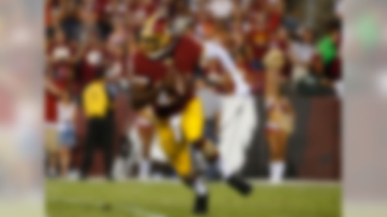 It's great for RGIII that he has a couple of new weapons in DeSean Jackson and Andre Roberts. It's nice that his new coach, Jay Gruden, helped turn Andy Dalton into a top-five fantasy quarterback. What's not nice is that Griffin has looked increasingly uncomfortable in the pocket and still takes far too many big hits when he scrambles. His talent is enough to make him a top-10 fantasy quarterback this year. His risky style of play means you'll need to always have a good backup at the ready.