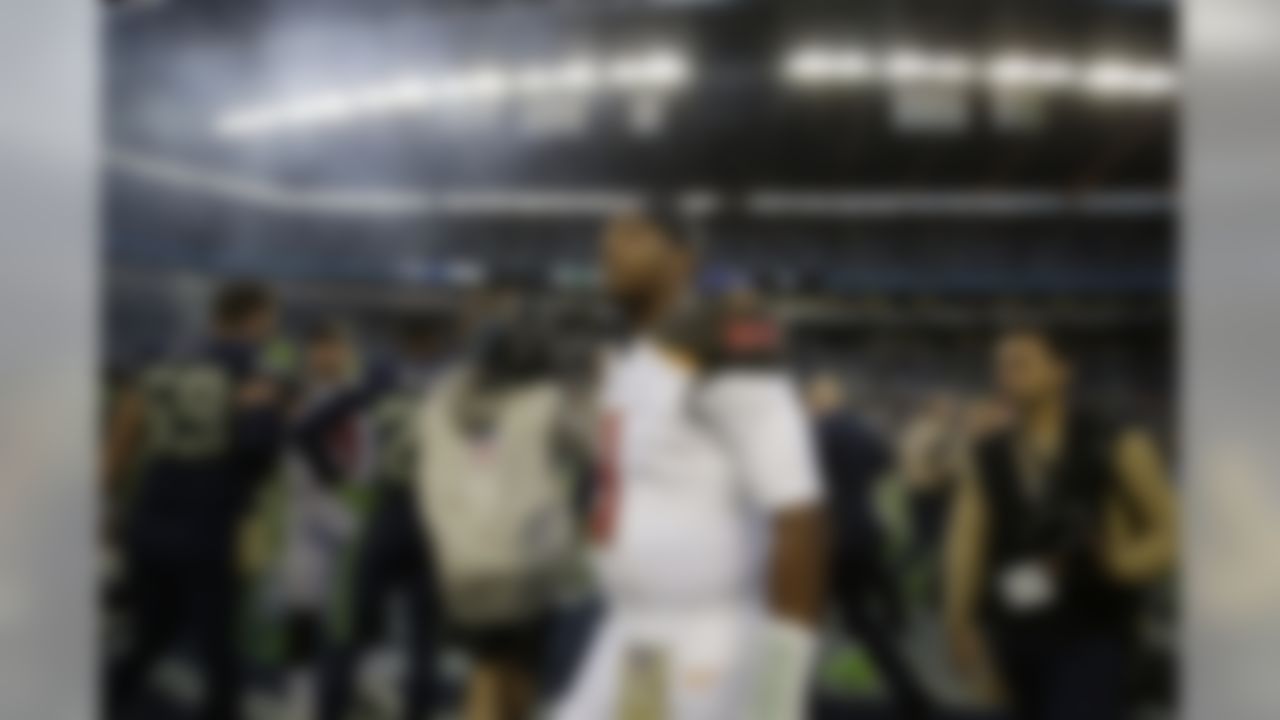 Tampa Bay Buccaneers quarterback Jameis Winston walks on the field at CenturyLink Field after his team lost to the Seattle Seahawks in overtime of an NFL football game, Sunday, Nov. 3, 2019, in Seattle. (AP Photo/Scott Eklund)