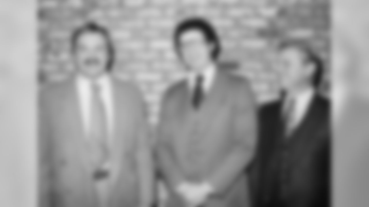 Dick Butkus, Ron Mix and Yale Lary, left to right, are shown in Los Angeles as they became the enshrinees of the Pro Football Hall of Fame, Jan. 29, 1979, in Los Angeles. Formal ceremonies will be held in July. (AP Photo/Nick Ut)