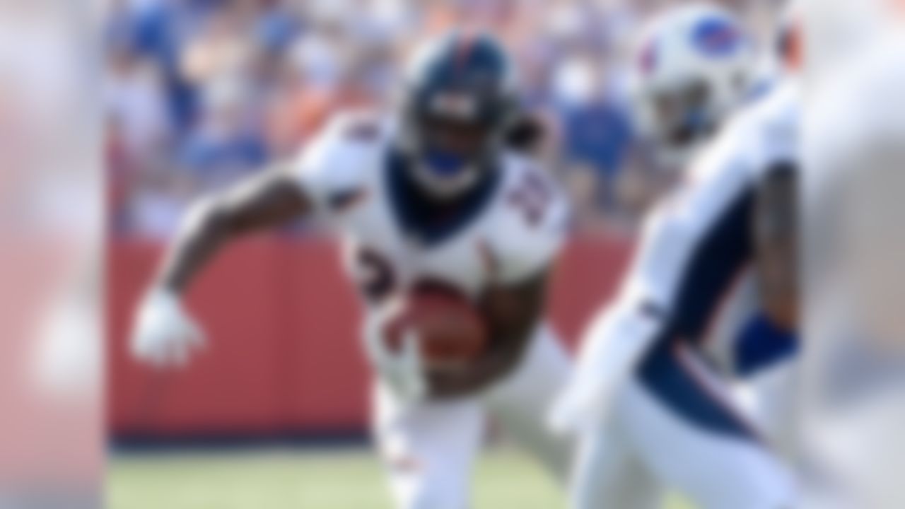 All week I was pounding the table to not sell high on C.J. Anderson, who appeared to be sliding into a rare workhorse role in today's NFL. Well, depsite being on field for 27 more plays than Jamaal Charles, the 30-year-old tied Anderson in touches with 10 and found the end zone. Charles looked good, too, showing his trademark quickness and vision on several jump cuts that felt straight out of 2013. This workload split could revert back to Anderson's favor in a week, but Charles is starting to get more work in a potent offense. He needs to be rostered this week. (Percent owned: 22.4, FAAB suggestion: 15 percent)