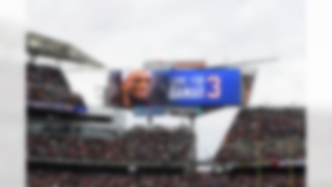 The Cincinnati Bengals show support for Buffalo Bills safety Damar Hamlin before an NFL football game against the Baltimore Ravens, Sunday, Jan. 8, 2023, in Cincinnati.