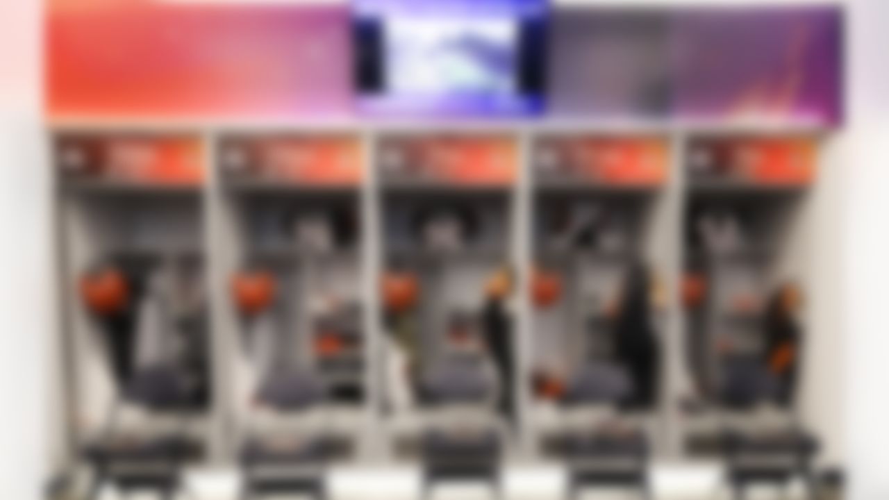 General view of the Cincinnati Bengals locker room before Super Bowl LVI on Sunday, February 13, 2022 in Inglewood, California.