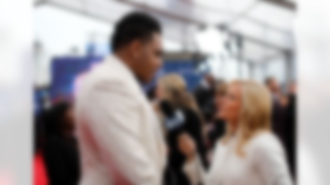 Notre Dame offensive tackle Ronnie Stanley is interviewed during the 2016 NFL Draft at the Auditorium Theatre on Thursday, April 28, 2016 in Chicago. (Ben Liebenberg/NFL)