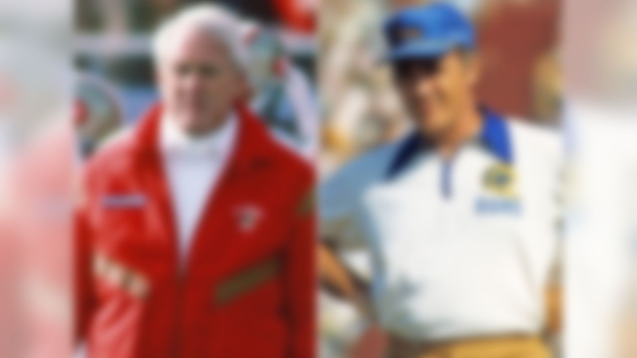 Knox led the Rams to five consecutive NFC West titles from 1973 to '77 before he bolted for Buffalo. He ranks 10th all-time in career regular-season wins. But Bill Walsh is credited with the invention of the West Coast offense, led the 49ers to four Super Bowl wins and is in the conversation for best coach ever.

Edge: 49ers