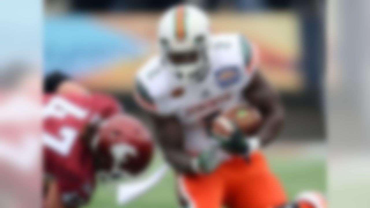 The Hurricanes don't give Yearby nearly enough carries. He and sophomore Mark Walton share the load, and Miami also likes to take advantage of quarterback Brad Kaaya's talented arm. But when Yearby gets to the NFL, his compact build (5-foot-9, 200 pounds, per school measurements) and quickness will earn him a lot of carries. He sidesteps defenders near the line, and sets up tacklers for a big move at the second level. Yearby has a second and third gear once in the clear, as well. With Devonta Freeman (5-8, 206) making hay with Atlanta, some scouts will overlook Yearby's lack of height and hope his brand of running will lead to similar success.