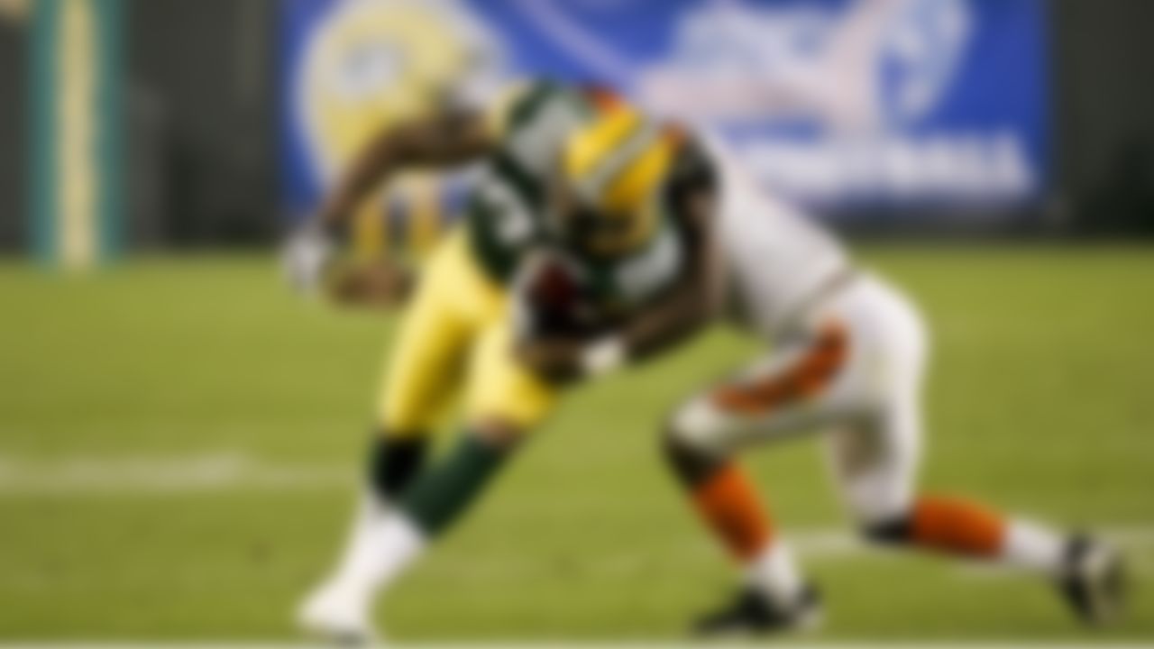 Green Bay Packers tight end Jermichael Finley during the second half of a preseason football game at Lambeau Field Monday, Aug. 11, 2008, in Green Bay, Wis. (AP Photo/Andy Manis)