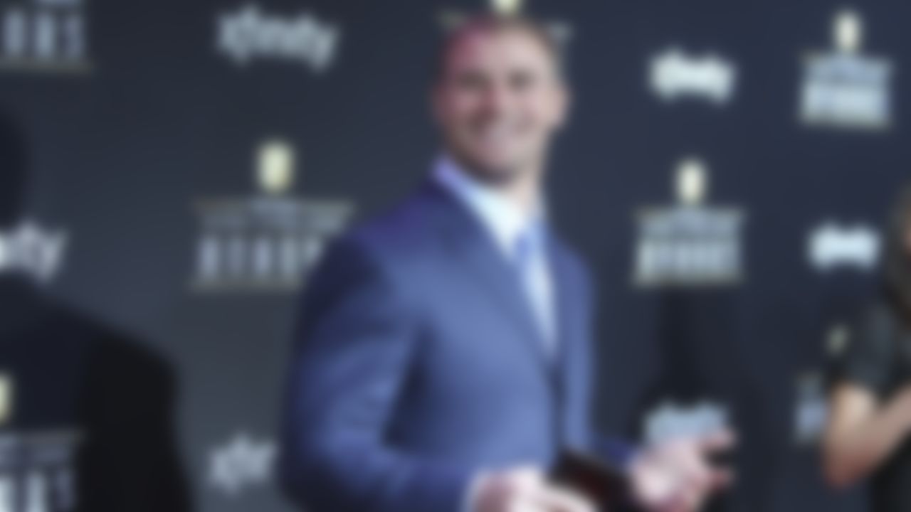 St. Louis Rams defensive end Chris Long walks the red carpet before the NFL Honors awards show at the Mahalia Jackson Theatre on Saturday, February 2, 2013 in New Orleans, LA.