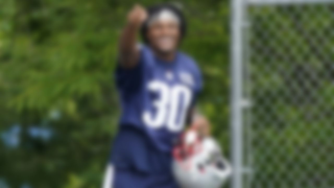 New England Patriots safety Adrian Colbert steps on the field for an NFL football minicamp practice, Tuesday, June 15, 2021, in Foxborough, Mass.