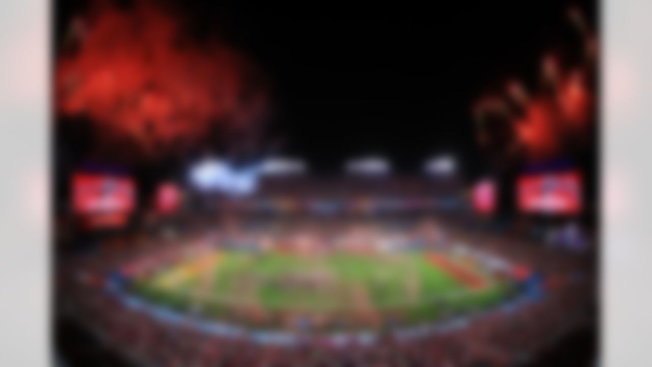 Fireworks explode after the Tampa Bay Buccaneers defeated the Kansas City Chiefs on Sunday, February 7, 2021 in Tampa, Florida.